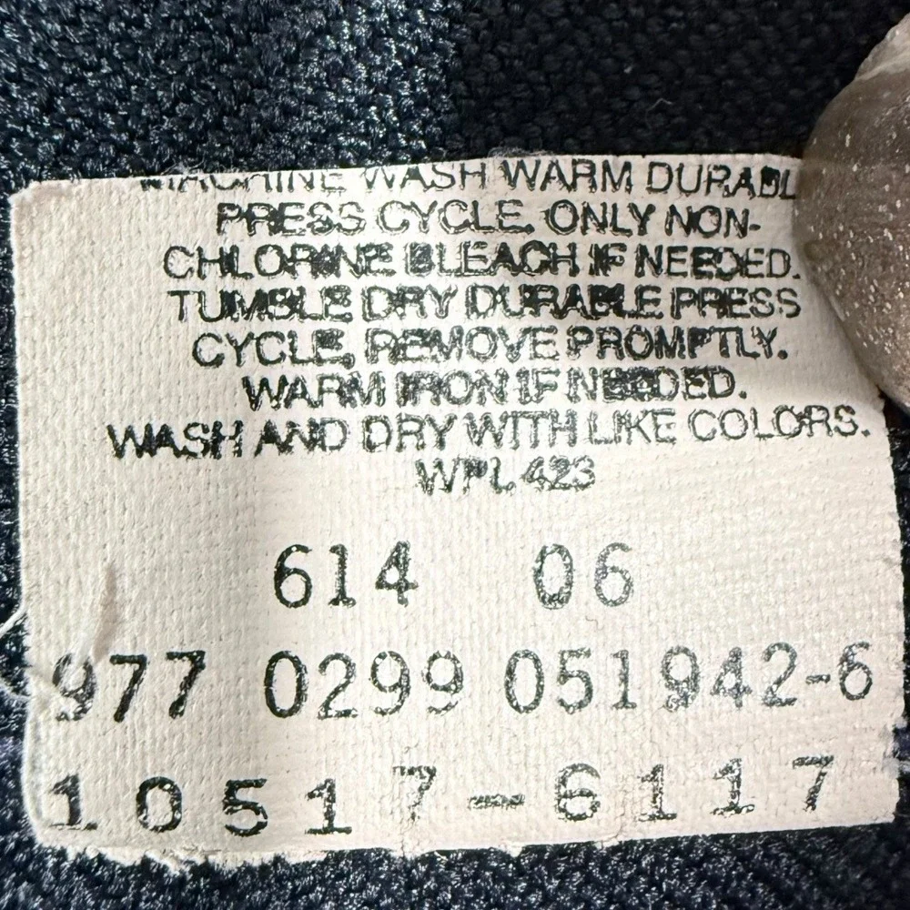 VTG Levis Pants Mens 38x30 (38x28) Navy Dacron 10517 Polyester Sta‎ Prest Hemmed - Picture 4 of 12